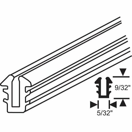 Strybuc 100 Ft Gray Glazing Channel 67-1